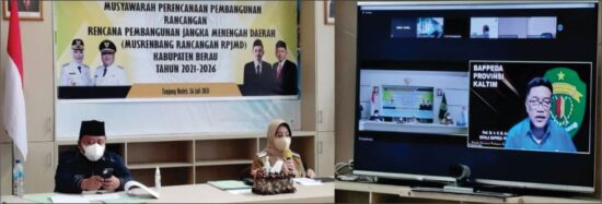 Bupati Sampaikan RPJMD Wujudkan Visi Misi Pembangunan Berau 2021 – 2026 Secara Daring