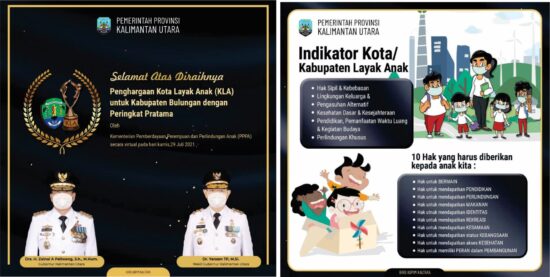 Bulungan Satu-Satunya yang Raih Penghargaan KLA