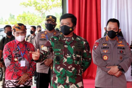 Sambut Kunker ke Dua Panglima TNI dan Kapolri, Gubernur Sampaikan Update Covid-19 di Kaltara