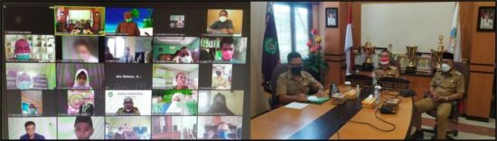 Bupati Lakukan Dialog Virtual Bersama Dewan Perwakilan Sekolah, Guru, dan Siswa-Siswi Sekolah