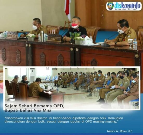 Sejam Sehari Bersama OPD, Bupati Bahas Visi Misi