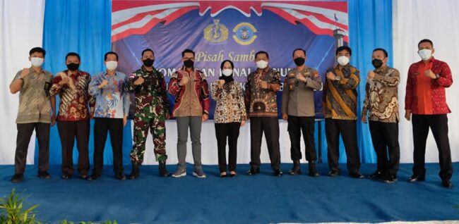 PISAH SAMBUT KOMANDAN LANAL NUNUKAN DAN KETUA CABANG KORCAB XIII DJA II