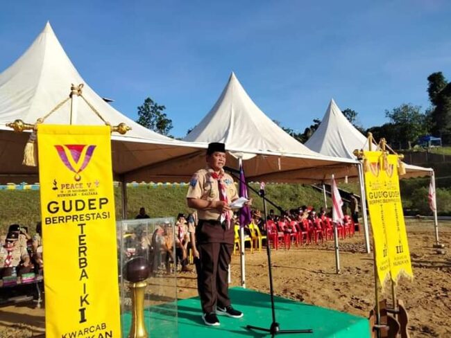 Wabup H. Hanafiah Buka Perkemahan Penegak Aksi Ceria (PEACE V) Gelaran Kwarcab Nunukan