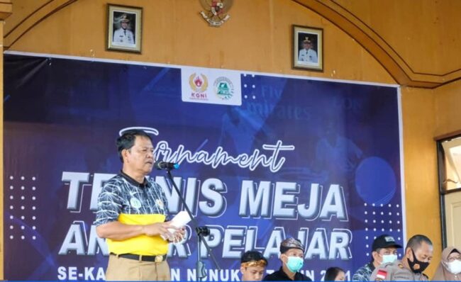 WAKIL BUPATI NUNUKAN BUKA TURNAMEN TENIS MEJA ANTAR PELAJAR SE- KABUPATEN NUNUKAN
