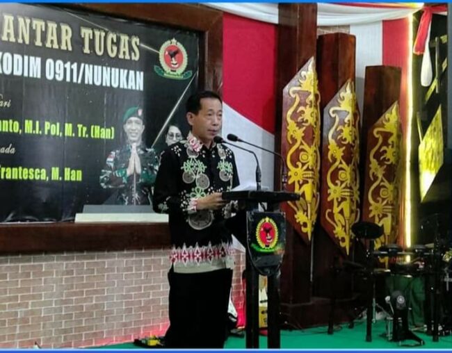 MALAM PISAH SAMBUT DANDIM 0911/NUNUKAN, BUPATI PESAN CAPAIAN DAN PRESTASI TERUS DITINGKATKAN