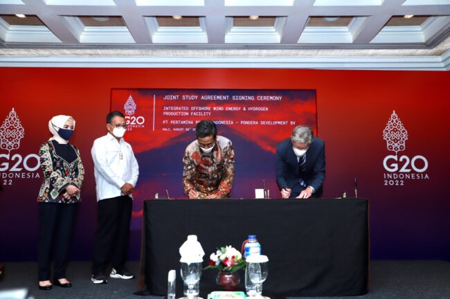 Pertamina NRE – Pondera Kaji Bersama Fasilitas Terintegrasi PLTB dan Hidrogen Hijau