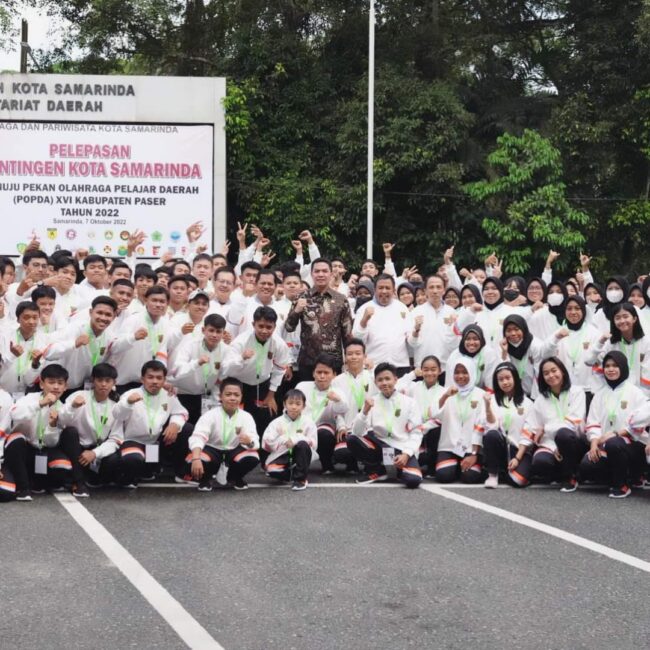 Walikota Samarinda Lepas Kontingen POPDA Ke XVI 2022