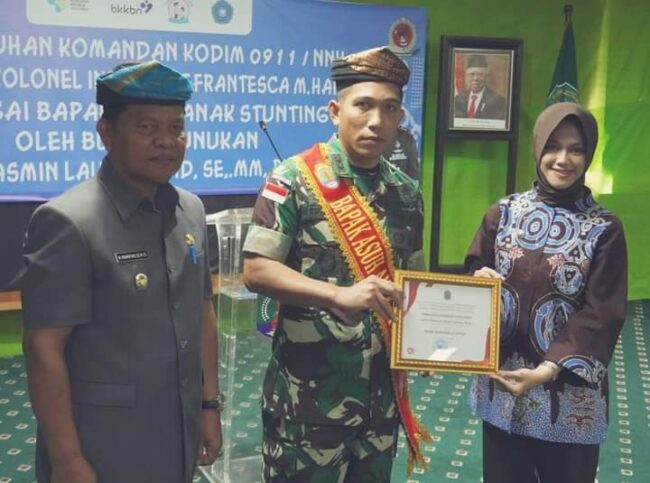 Dandim 0911 Nunukan Dikukuhkan Sebagai Bapak Asuh Anak Stunting Kab. Nunukan
