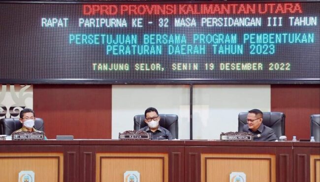 Rapat Paripurna: Dua puluh propemperda terdiri atas 15 usulan Pemprov Kaltara dan 5 inisiatif DPRD