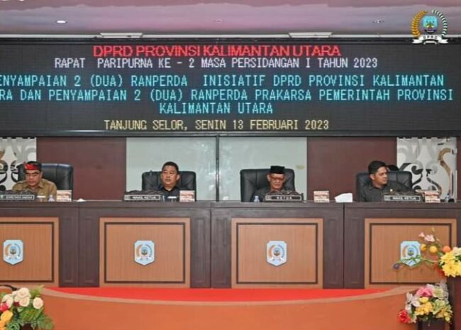 Rapat Penyampaian 2 Ranperda Inisiatif DPRD Dan Prakarsa Pemerintah Kaltara