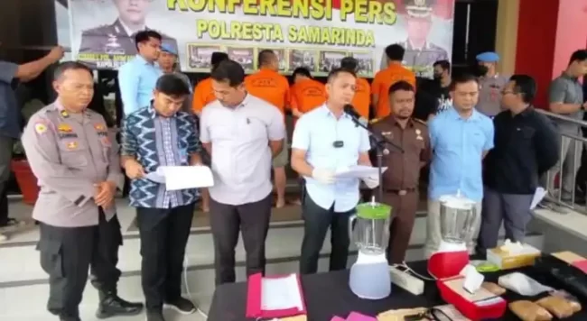 Polresta Samarinda Kembali Tangkap 14 Orang Dalam Kasus Narkoba