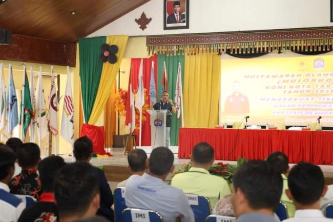 Wali Kota Tarakan dr. H. Khairul, M.Kes Membuka Musyawarah Olahraga Kota (Musorkot) KONI Tarakan Tahun 2023