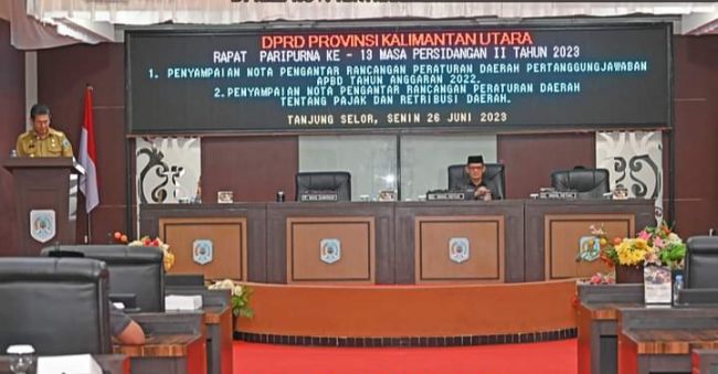 Rapat Paripurna dengan Agenda Penyampaian Nota Pengantar Rancangan Peraturan Daerah Pertanggungjawaban APBD Tahun Anggaran 2022