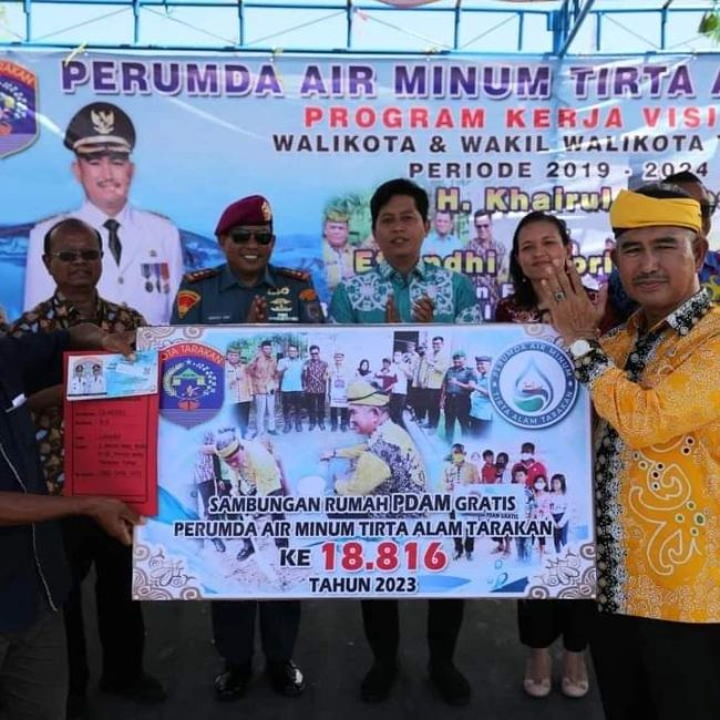 SAMBUNGAN GRATIS AIR BERSIH KOTA TARAKAN TELAH MELAMPAUI TARGET