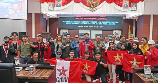 Aksi Damai, DPRD Kaltara Tidak Mengabaikan Aspirasi oleh Eksekutif Wilayah LMND Kaltara namun Tetap Melihat Kewenangan Masing-masing