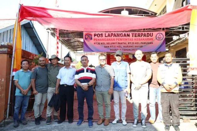 Walikota Tarakan Kunjungi Posko Kebakaran
