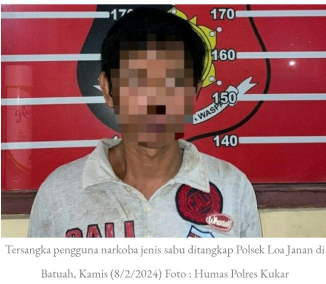 2 Pria Pengguna Narkotika Jenis Sabu Di Desa Batuah di Amankan Polsek Loa Janan