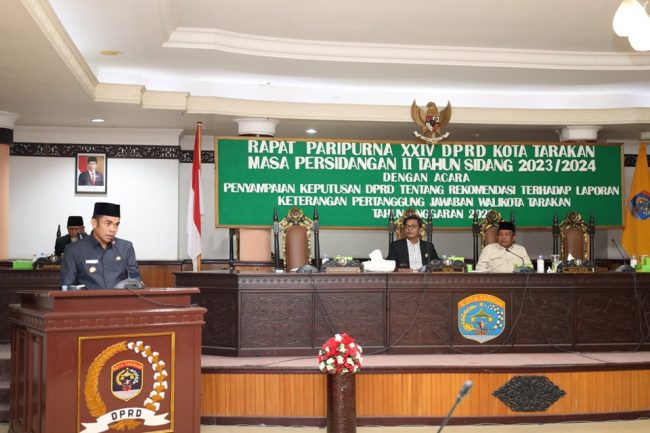 Pj Walikota Hadiri Rapat Paripurna ke XXIV Masa Persidangan II Tahun Sidang 2023/2024