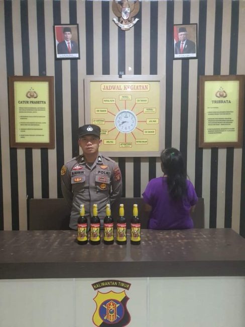 Polsek Tabalar Amankan Pelaku Penjualan Miras ilegal