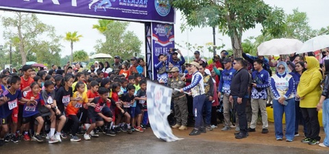 Bupati Tana Tidung Buka Lomba Lari Pelajar, Senam Kreasi, dan Senam Lansia