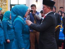 Pengukuhan Ketua TP PKK KTT, Pelantikan Bunda Literasi, KTT 2025-2029 oleh BUpati KTT