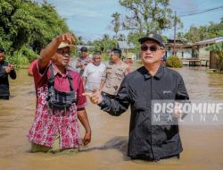 Bupati Tinjau Lokasi Banjir, Himbau Warga Tetap Waspada