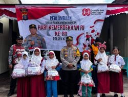 Polsek Kelay Gelar Perlombaan Meriahkan HUT RI ke-80 Bersama Siswa SDN 002 Sido Bangen