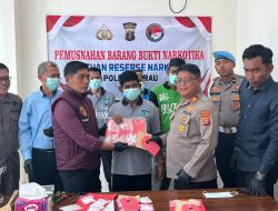 Polres Berau Musnahkan 754 Gram Sabu dari Lima Kasus Narkotika