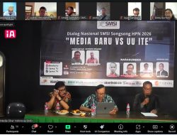 Dialog Nasional SMSI Songsong HPN 2026: “Media Baru vs UU ITE”.