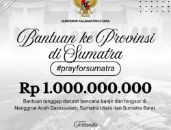 Pemprov Salurkan Bantuan Keuangan Tanggap Bencana Rp1 Milliar di Sumatera 