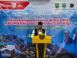 Gerbang Wisata Maratua Semakin Terbuka, Gubernur Kaltim Jajal Penerbangan Komersial Perdana
