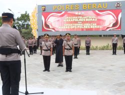 Kapolres Berau Pimpin Pelantikan Wakapolres dan Sertijab Kabag Ops