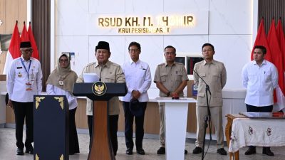 Presiden Prabowo Resmikan RSUD K.H. Muhammad Thohir Krui, Hadirkan Layanan Kesehatan Modern Masyarakat Pesisir Barat