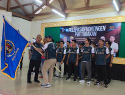 Lepas Kontingen PWI Kota Tarakan Menuju Porwada II Kaltara di Nunukan, Wali Kota H. Khairul. M. Kes Bertanding Jaga Sportifitas Menuju Kemenangan
